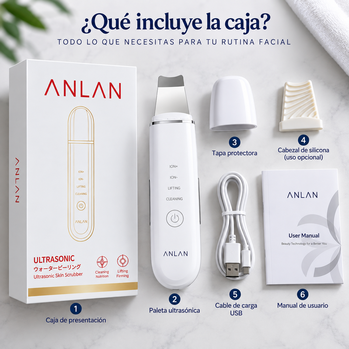 Paleta Ultrasónica ANLAN - Skin Care